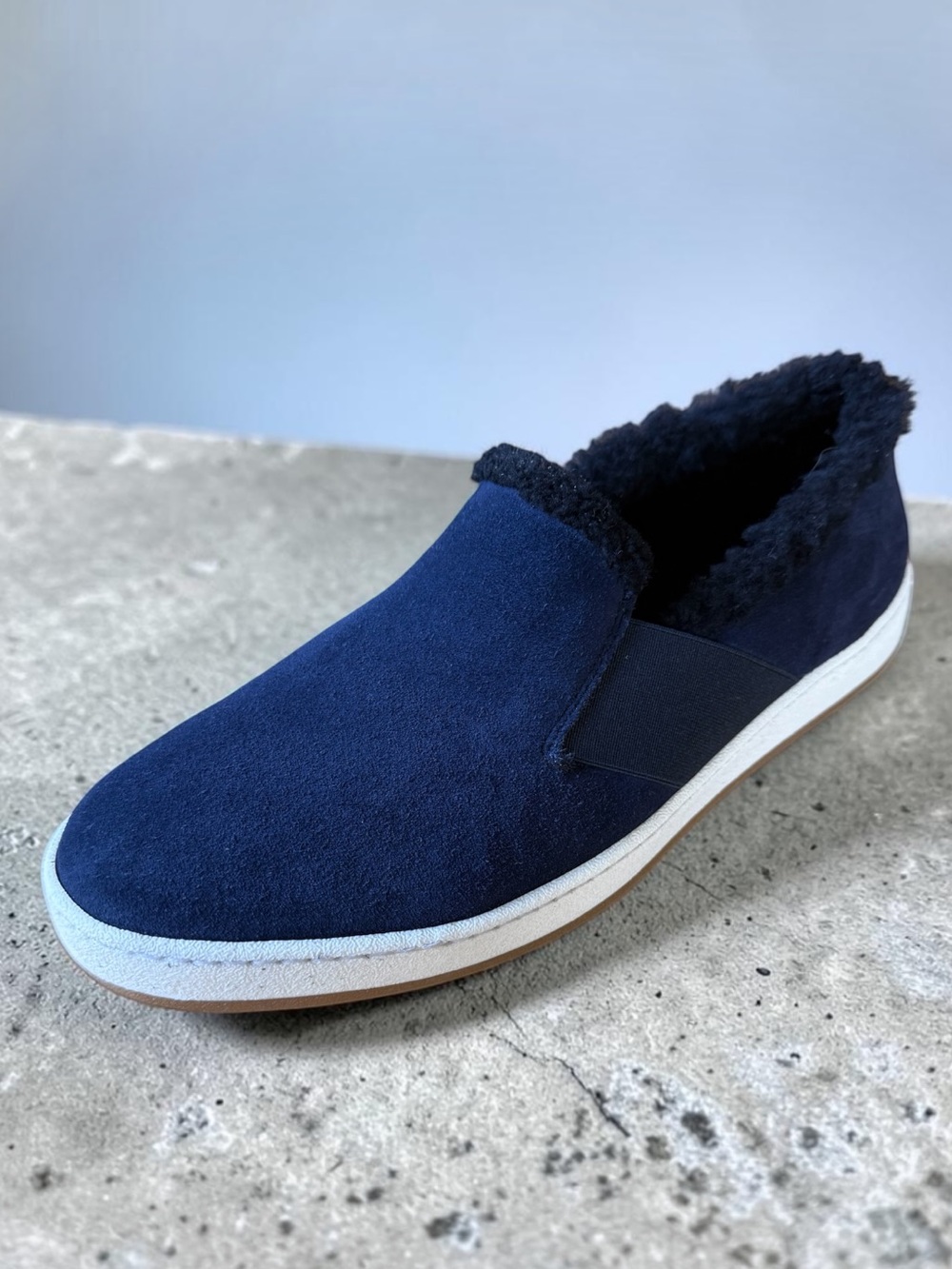New! M. GEMI Blue Cerchio Due Shearling Suede Sneakers Size 41